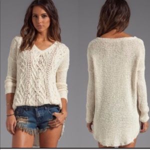 Free People Cross My Heart Pullover Sweater XS